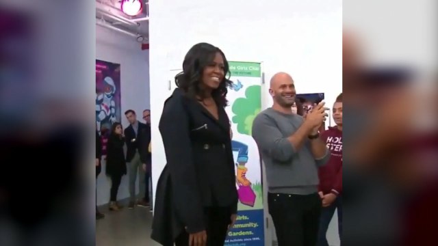 Michelle Obama Makes A Surprise Visit To New York City Girls' Club