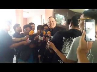 ไผ่ วันพอยท์ ให้สัมภาษณ์ หลังให้ข้อมูลกับ ตร.ปส. กรณีรถลัมโบกินี่ของเบนซ์ เรซซิ่ง