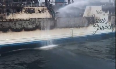 Kapal Gerbang Samudra I Terbakar, Sumber Api Diduga dari Dek Tempat Parkir Kendaraan