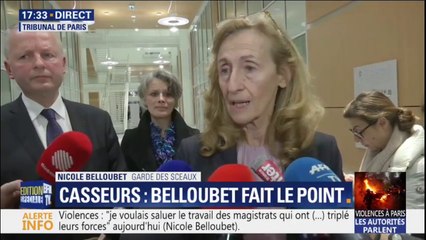 Violences à Paris: la garde des Sceaux affirme qu'il y aura "beaucoup de comparutions immédiates" dès demain