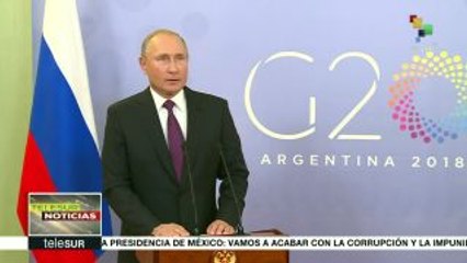 Putin lamenta cancelación de la cita con Trump durante el G20