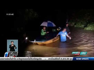 ตร.-ฝ่ายปกครอง ช่วยผู้ใหญ่บ้านรื้อสิ่งกีดขวางทางน้ำ - เที่ยงทันข่าว