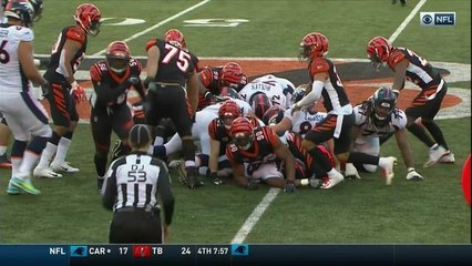 Hardy Nickerson forces fumble off Royce Freeman