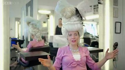 Lucy reaches peak hair - A Very British Romance with Lucy Worsley: Episode 1 - BBC Four
