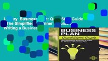 Library  Business Plan: QuickStart Guide - The Simplified Beginner s Guide to Writing a Business