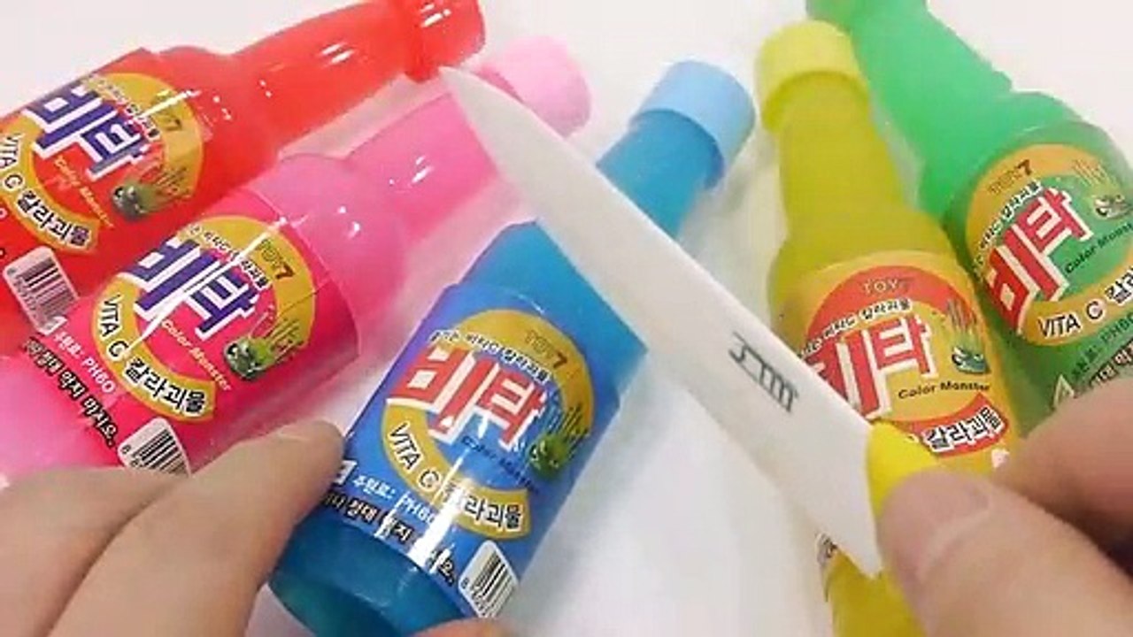 How To Make Mini Plastic Bottle Milk Color Pudding Jelly Learn the Recipe 미니 페트병 우유 칼라 푸딩 만들기