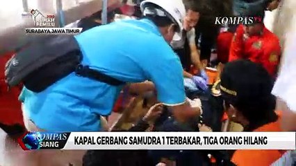 Kapal Gerbang Samudra I Terbakar di Karang Jamuang, 3 Orang Hilang