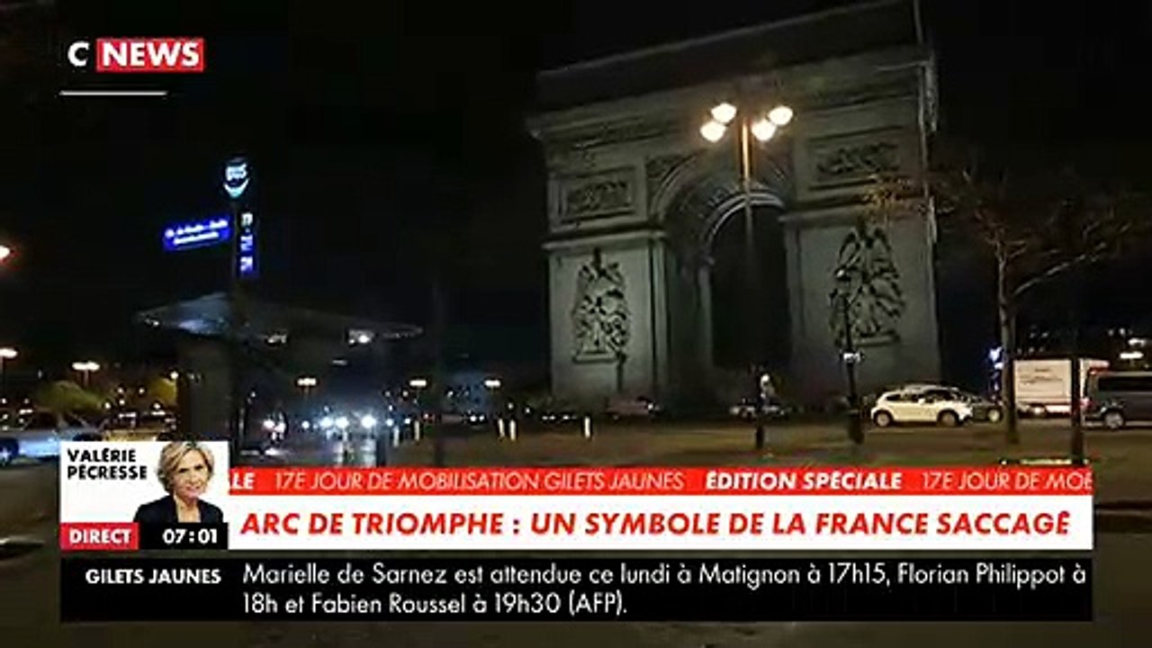 Morandini Zap - Gilets jaunes: Les dégâts à l'intérieur et à l'extérieur de l'Arc de Triomphe pourraient coûter... 1 million d'euros ! - VIDEO