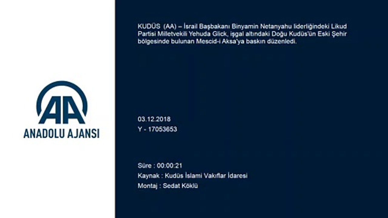 İsrailli aşırı sağcı milletvekilinden Mescid-i Aksa'ya baskın - KUDÜS