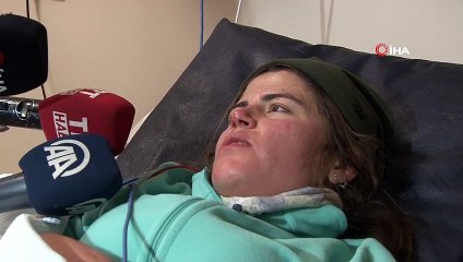 Üzerlerine çığ düşen dağcılardan Hilal İşcan yaşadıklarını anlattı