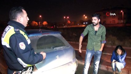 Alkollü sürücü polise zor anlat yaşattı