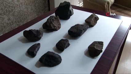 Sahilde göktaşı buldu