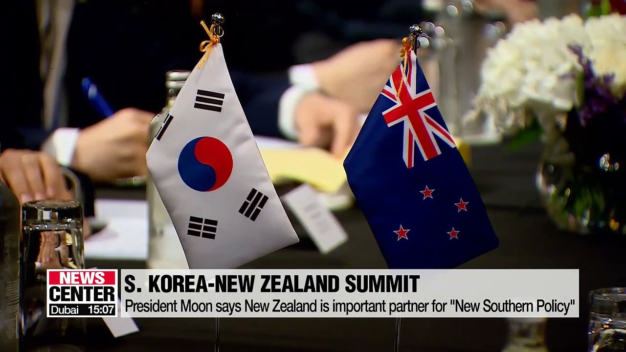 President Moon Jae-in and New Zealand PM Jacinda Ardern agree to boost bilateral cooperation