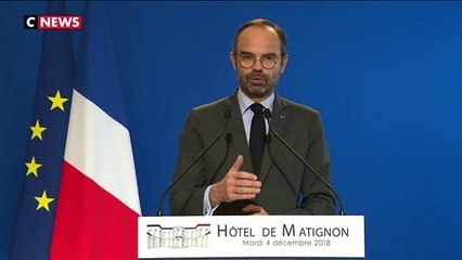 Édouard Philippe : “Je suspends pour une durée de 6 mois ces mesures fiscales”