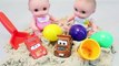 Kinetic Sand Colors Balls DIY & Baby Doll Learn Colors Sand Play Bath Surprise Eggs Toys
