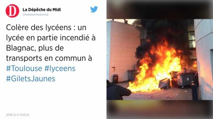 Mouvement des lycéens. Un lycée près de Toulouse partiellement incendié.