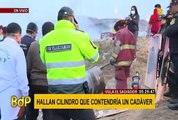 Villa el Salvador: hallan cadáver de mujer dentro de un cilindro