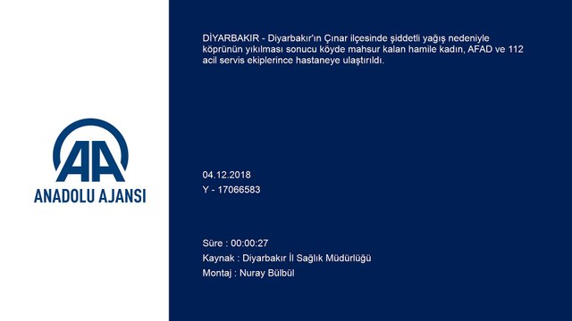 Köyde mahsur kalan hamile kadın hastaneye ulaştırıldı - DİYARBAKIR