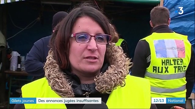 Gilets jaunes : des annonces jugées insuffisantes