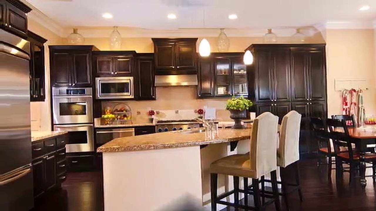 Modern Home Designs & Dark Kitchen Makeover ! Dark Wooden Kitchen Interior Design