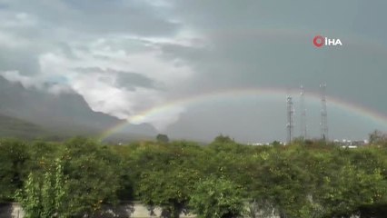 Antalya'da Beliren Gökkuşağı Hayran Bıraktı