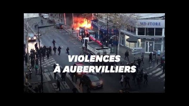 Incendies et échauffourées à Aubervilliers en marge d'une mobilisation lycéenne