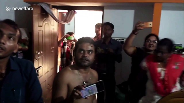 Tiny snake rescued from air conditioning unit in India