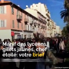 Manif des lycéens, gilets jaunes, chef étoilé: votre *brief info de ce lundi à 14h