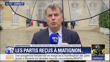 Le secrétaire national du PCF demande de "mettre à l'ordre du jour les questions que se posent les gilets jaunes"