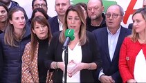 Susana Díaz abre fuego contra Sánchez por sus pactos con los separatistas y descarta la dimisión