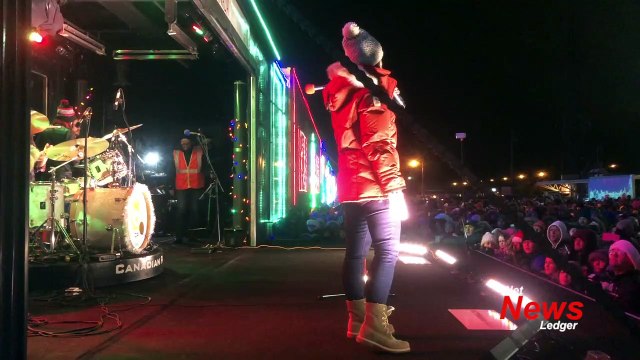 The Canadian Pacific Holiday Train Arriving in Thunder Bay Ontario on December 2, 2018
