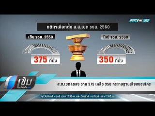 ส.ส.เขตลดลง จาก 375 เหลือ 350 กระทบฐานเสียงของใคร - เข้มข่าวค่ำ