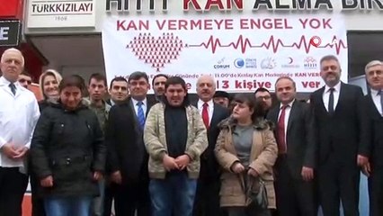 Engelliler adına kan bağışında bulundular