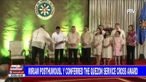 Miriam posthumously conferred the Quezon Service Cross Award