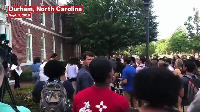 Duke University Students Protest At Carr Building