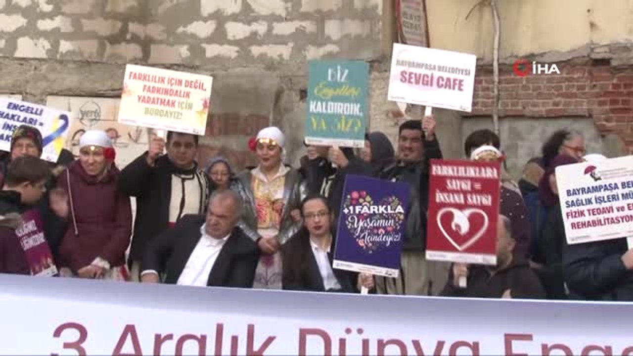Bayrampaşa'da Engelli Vatandaşlar Farkındalık İçin 'Engelsiz Yürüyüş' Gerçekleştirdi