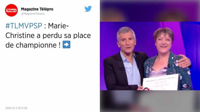 Tout le monde veut prendre sa place. Marie-Christine se confie sur sa défaite après 213 victoires.
