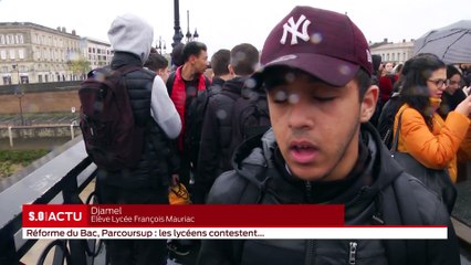 Réforme du bac, Parcoursup : les lycéens contestent à Bordeaux