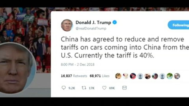 Trump says China will cut tariffs on US-made autos