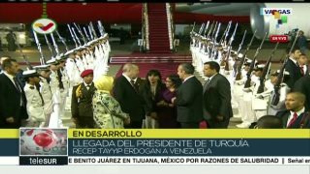Llega a Venezuela el pdte. turco Recep Tayyip Erdogan