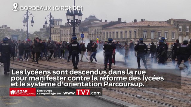 Les lycéens sont descendus dans la rue pour manifester contre la réforme des lycées et le système d'orientation Parcoursup