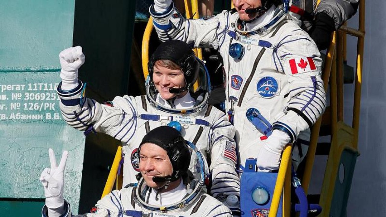 Die Sojus-Rakete ist auf dem Weg zur ISS