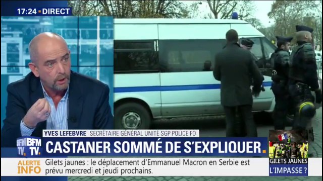 Gilets Jaunes: le secrétaire général de l'unité SGP Police FO craint des morts samedi prochain
