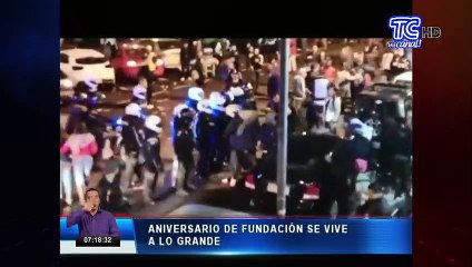 Incidentes en avenida de Quito en plena fiesta de fundación