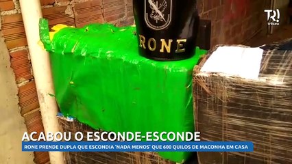 Rone prende dupla que escondia ‘nada menos’ que 600 quilos de maconha em casa