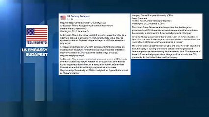 CEU: az amerikai kormány csalódott