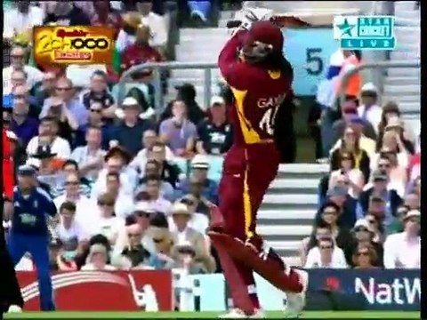 Chris Gayle Five Sixes against England 2nd ODI Video Highlights