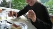 Eating Bled Cake - Lake Bled, Slovenia