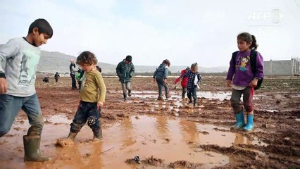 Rain worsens conditions of displaced Syrians in the north