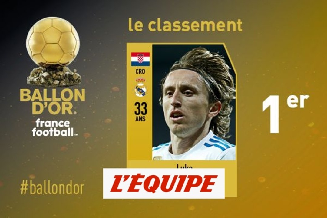 Luka Modric (Real Madrid) remporte le Ballon d'Or France Football 2018 - Foot - Ballon d'Or